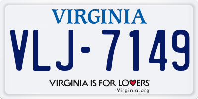 VA license plate VLJ7149