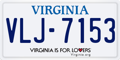 VA license plate VLJ7153