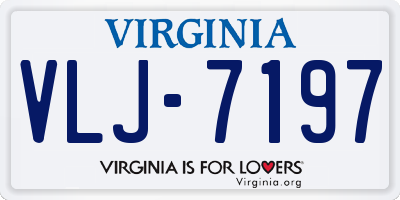 VA license plate VLJ7197