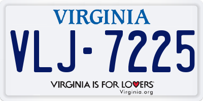 VA license plate VLJ7225