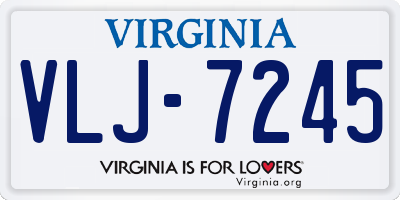 VA license plate VLJ7245