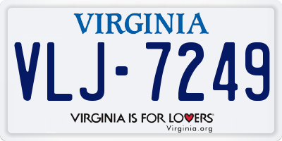 VA license plate VLJ7249