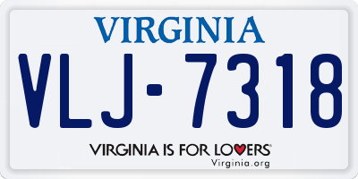 VA license plate VLJ7318