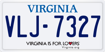 VA license plate VLJ7327