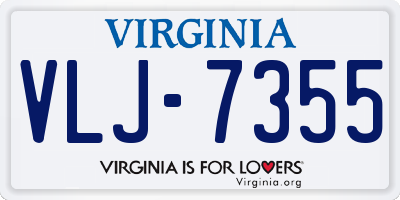 VA license plate VLJ7355