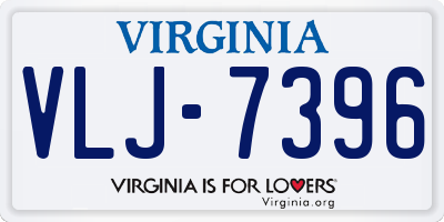 VA license plate VLJ7396