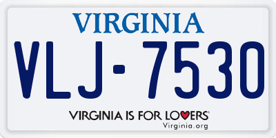 VA license plate VLJ7530