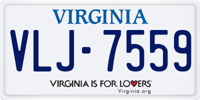 VA license plate VLJ7559