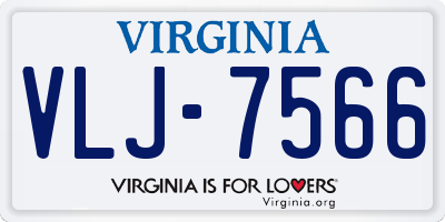 VA license plate VLJ7566