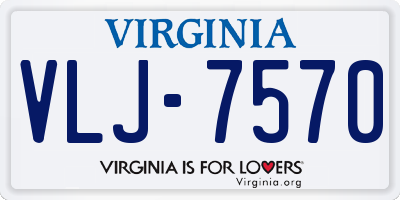 VA license plate VLJ7570