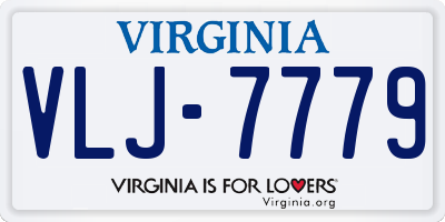 VA license plate VLJ7779