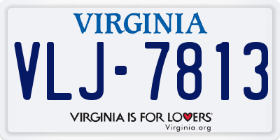 VA license plate VLJ7813