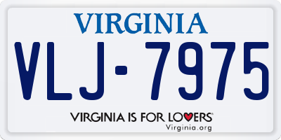 VA license plate VLJ7975