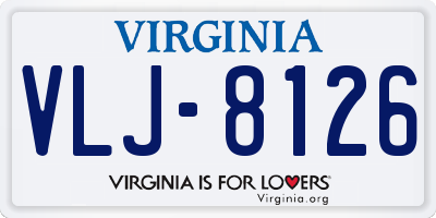 VA license plate VLJ8126