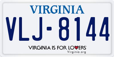 VA license plate VLJ8144