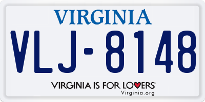 VA license plate VLJ8148