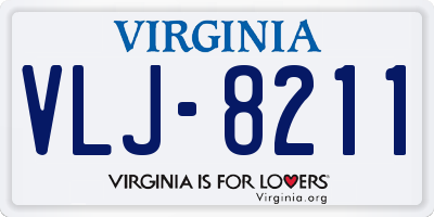 VA license plate VLJ8211