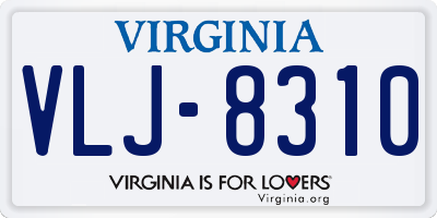 VA license plate VLJ8310