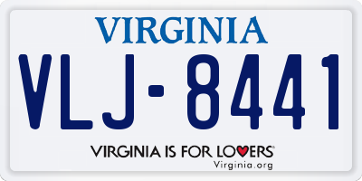 VA license plate VLJ8441