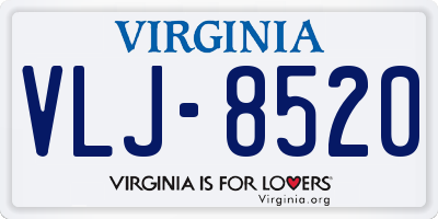 VA license plate VLJ8520