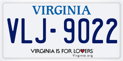 VA license plate VLJ9022