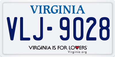 VA license plate VLJ9028