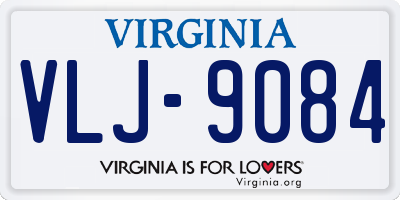 VA license plate VLJ9084