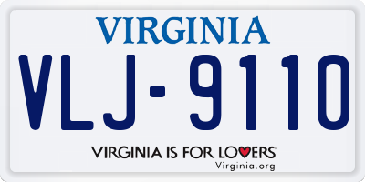 VA license plate VLJ9110