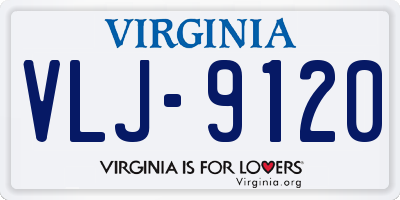 VA license plate VLJ9120