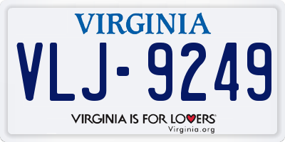 VA license plate VLJ9249