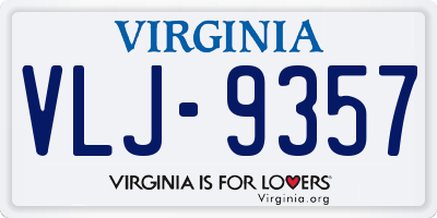 VA license plate VLJ9357