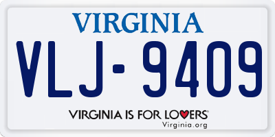 VA license plate VLJ9409