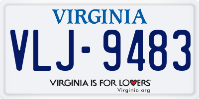 VA license plate VLJ9483