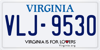 VA license plate VLJ9530