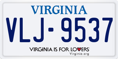 VA license plate VLJ9537