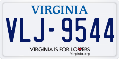 VA license plate VLJ9544