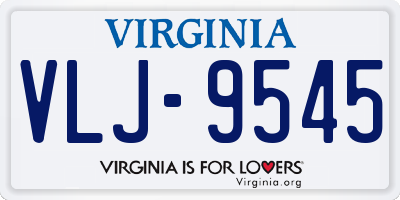 VA license plate VLJ9545