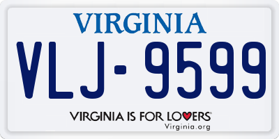 VA license plate VLJ9599