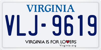 VA license plate VLJ9619