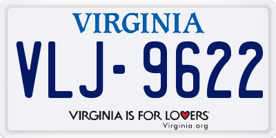 VA license plate VLJ9622