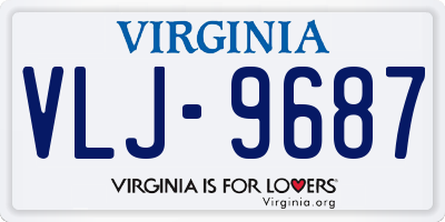 VA license plate VLJ9687