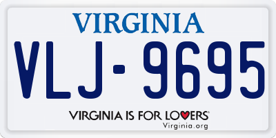 VA license plate VLJ9695