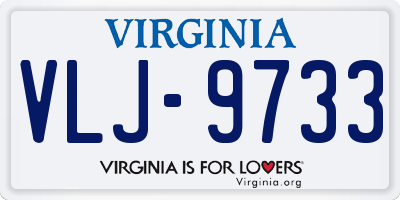 VA license plate VLJ9733