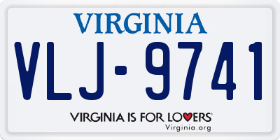 VA license plate VLJ9741