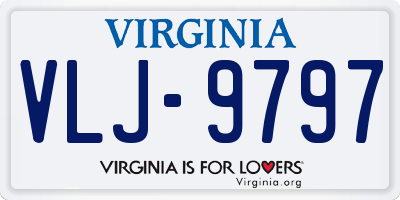 VA license plate VLJ9797