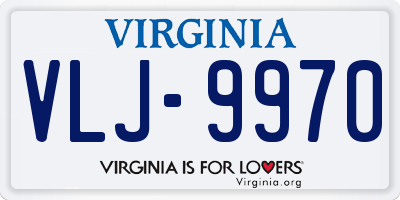 VA license plate VLJ9970