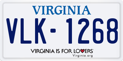 VA license plate VLK1268