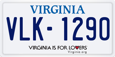 VA license plate VLK1290