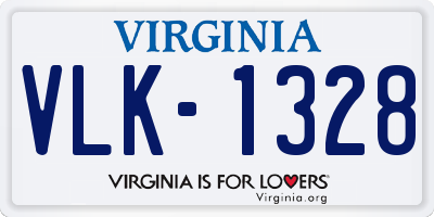 VA license plate VLK1328