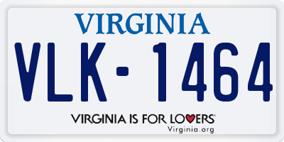 VA license plate VLK1464